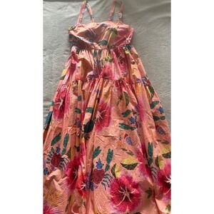 FARM Rio XL Women's Maxi Dress Sleeveless Floral Print Back Tie‎ Summer Casual